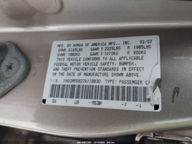 Honda Accord 2.4 Ex Image 8