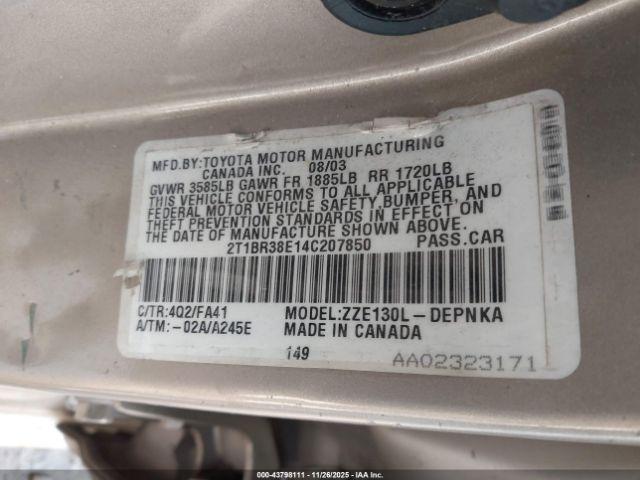 Toyota Corolla Le Image 9