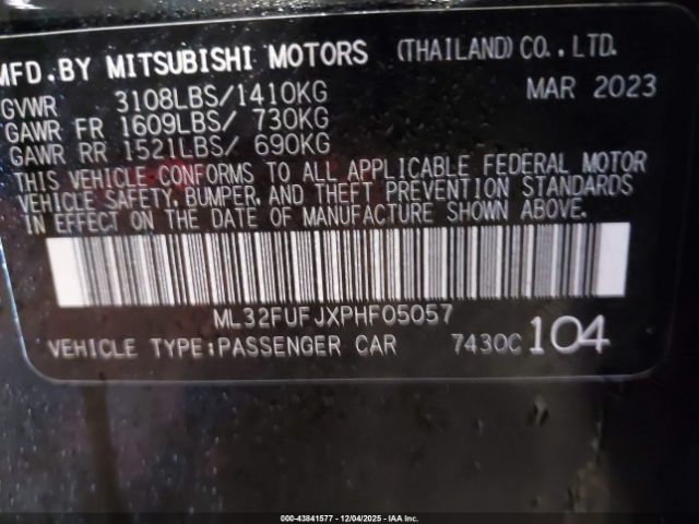 Mitsubishi Mirage Le Image 3