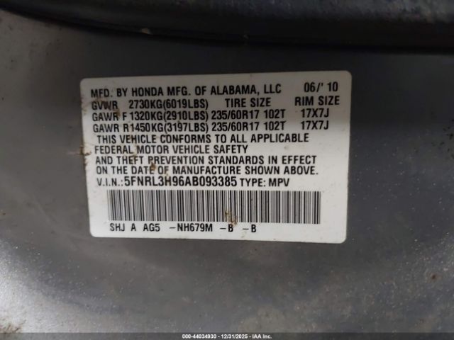 Honda Odyssey Touring Image 7